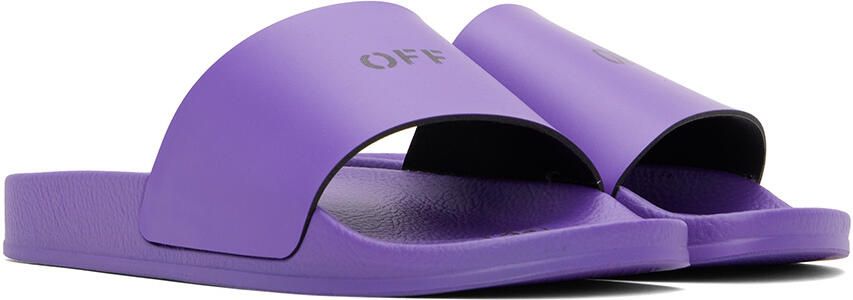 Off-White Purple Stamped Slides - Picture 2