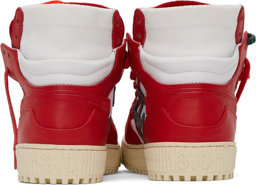 Off-White Red & White 3.0 Off Court Sneakers
