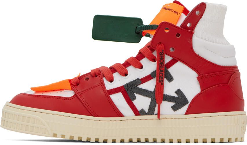 Off-White Red & White 3.0 Off Court Sneakers - Picture 3