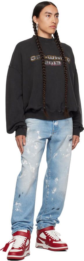 Off-White Red & White Out Of Office Sneakers - Picture 4