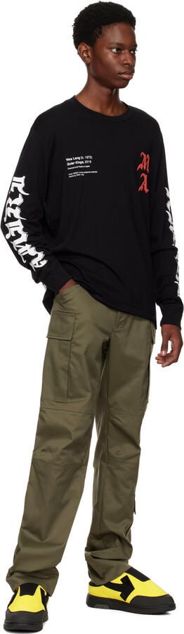 Off-White Yellow & Black Out Of Office Mules - Picture 4