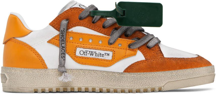 Off-White Orange & White 5.0 Sneakers - Picture 5