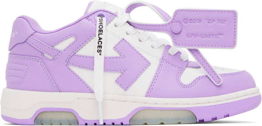 Off-White Purple & White Out Of Office Sneakers - Picture 5
