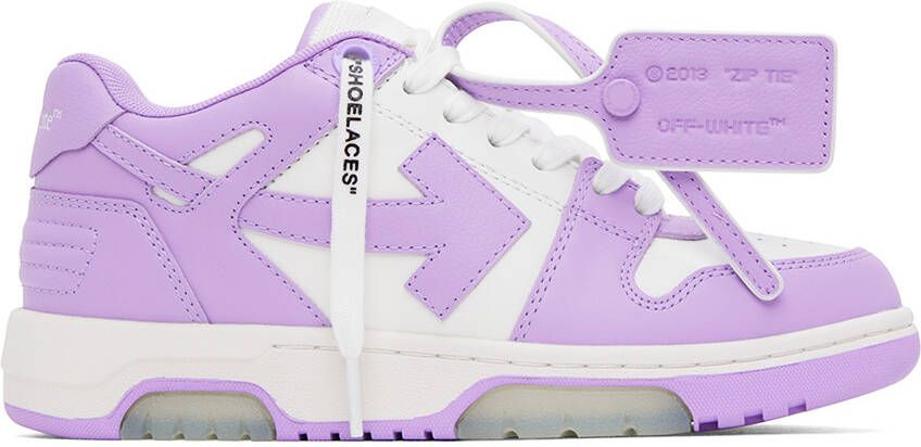Off-White Purple & White Out Of Office Sneakers - Picture 5