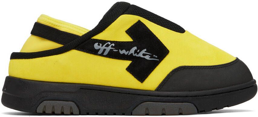 Off-White Yellow & Black Out Of Office Mules - Picture 5