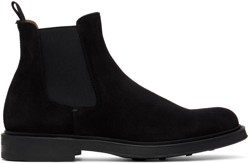 Officine Creative Black Suede Chelsea Boots