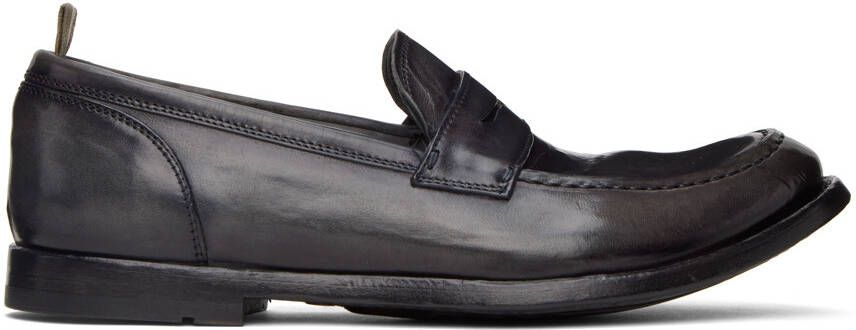Officine Creative Navy Anatomia 071 Penny Loafers - Picture 5