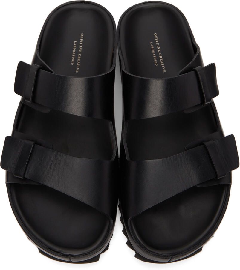 Officine Creative Black Agorà 002 Sandals