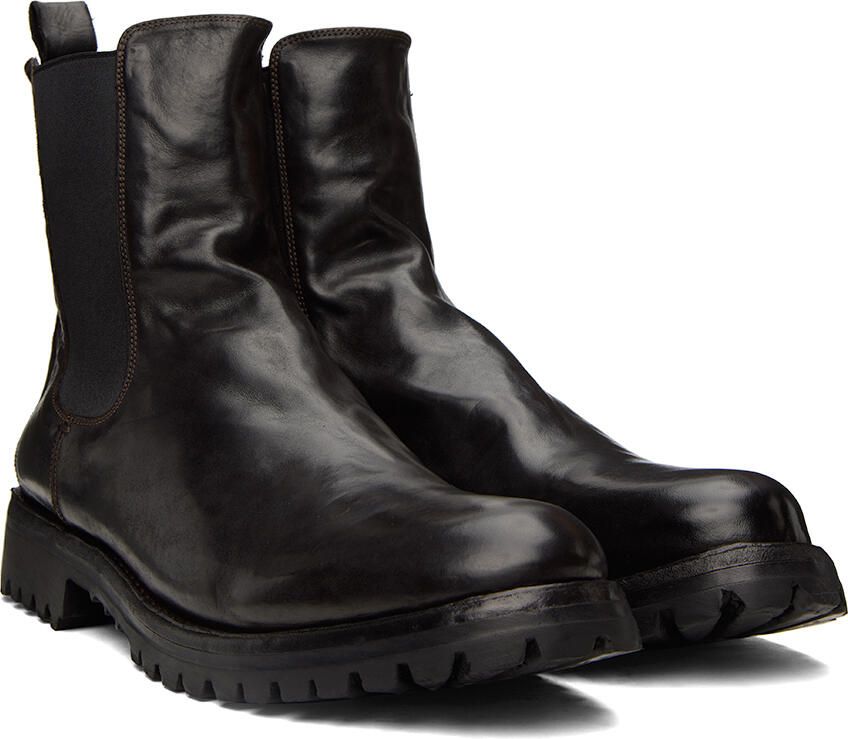 Officine Creative Black Ikonic 002 Chelsea Boots