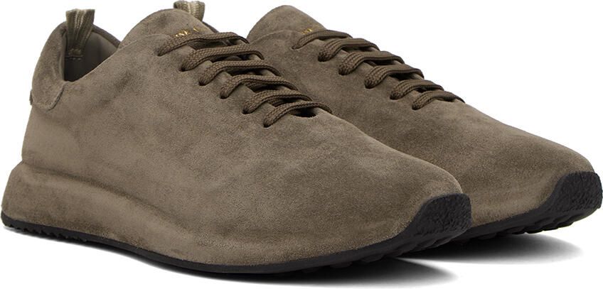 Officine Creative Brown Suede Race 017 Sneakers - Picture 2