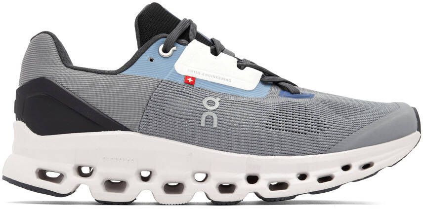 On Gray & Blue Cloudstratus Sneakers - Picture 2