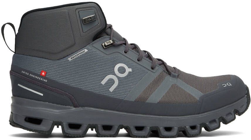 On Grey Waterproof Cloudrock Sneakers - Picture 5