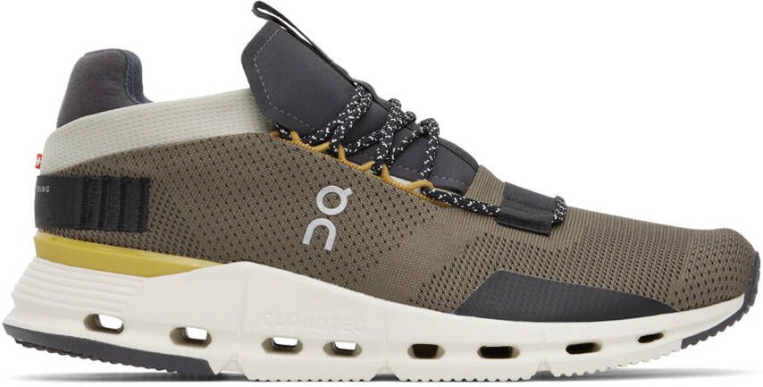 On Khaki Cloudnova Sneakers