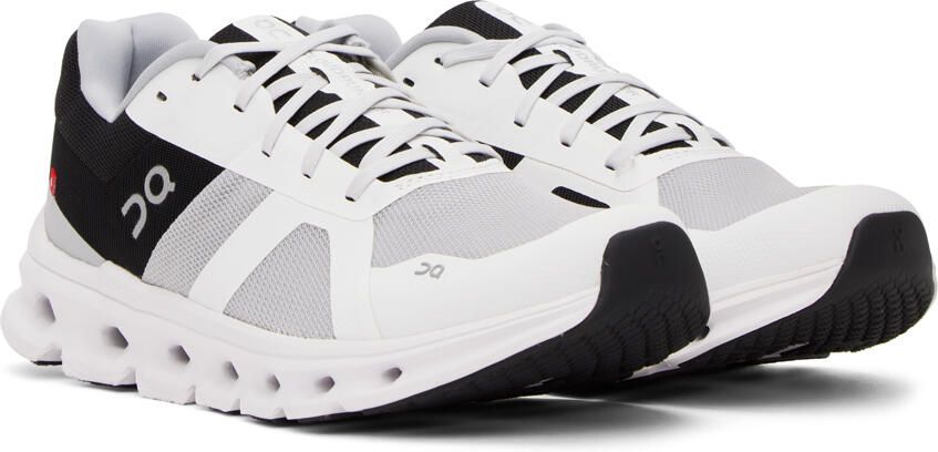 On White & Black Cloudrunner Sneakers