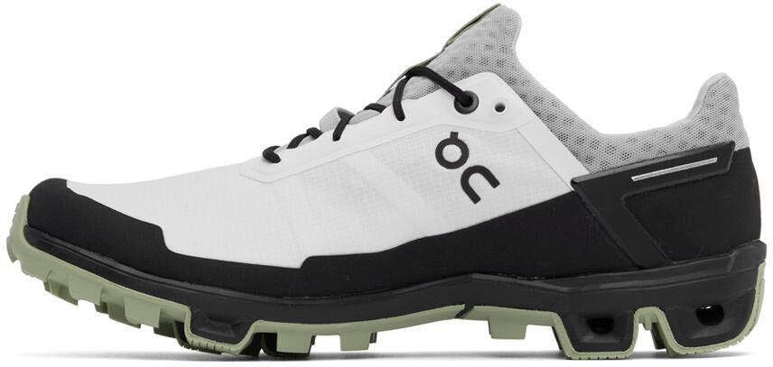 On White & Green Cloudventure Peak Sneakers - Picture 3