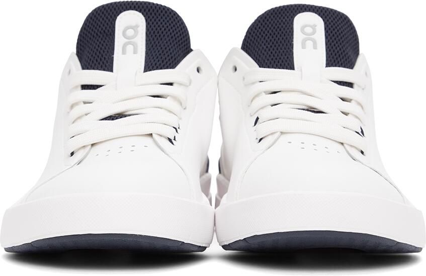 On White & Navy 'The Roger' Advantage Sneakers - Picture 3