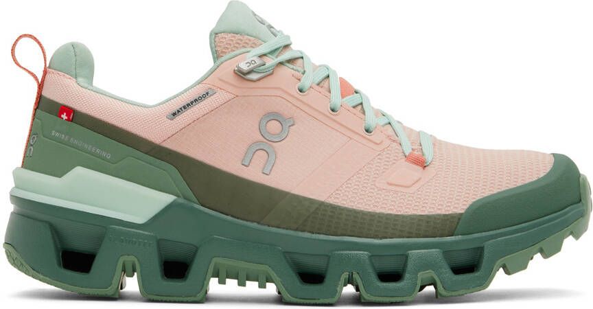 On Pink & Green Cloudwander Sneakers - Picture 5