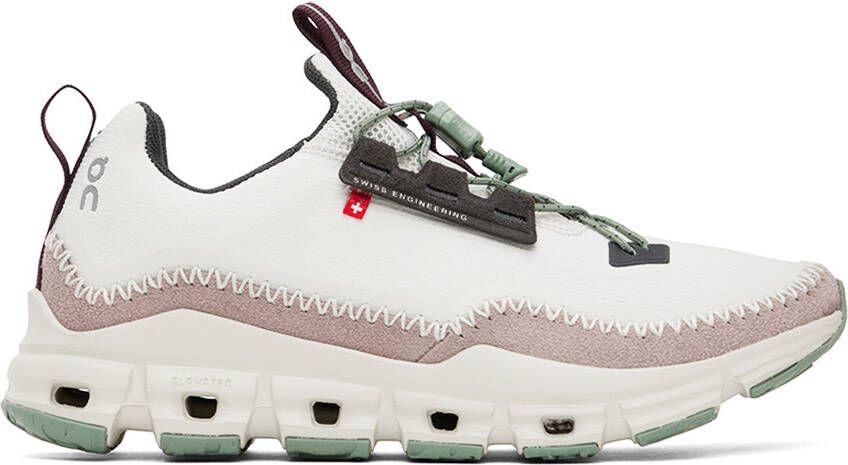 On White & Purple Cloudaway Sneakers - Picture 5