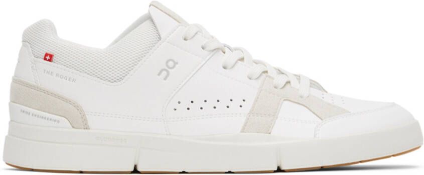 On White Vegan Leather 'The Roger Clubhouse' Sneakers - Picture 3