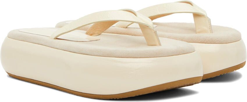 OSOI Off-White Boat Flip Flop Platform Slides