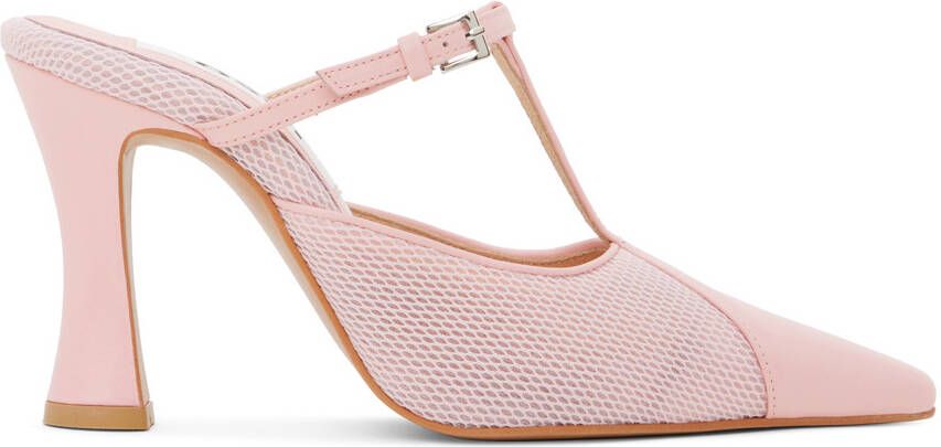 OSOI Pink Needle T-Strap Heels - Picture 5