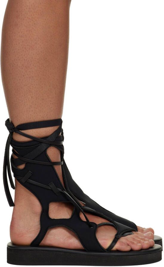 Ottolinger Black Strappy Flat Sandals - Picture 5