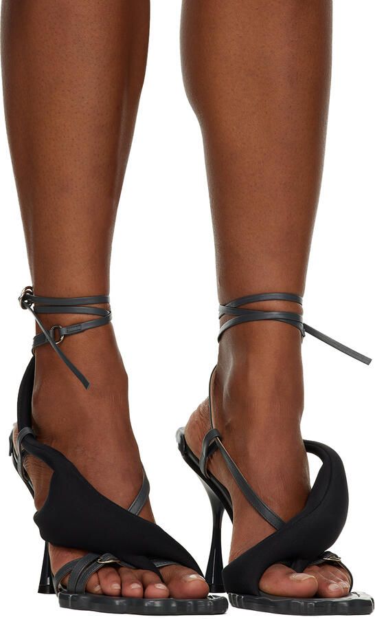 Ottolinger Black Flower Heels - Picture 2