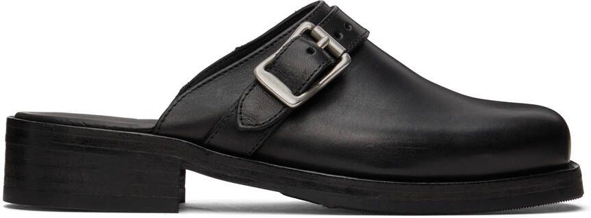 Our Legacy SSENSE Exclusive Black Leather Camion Mule Loafers - Picture 6
