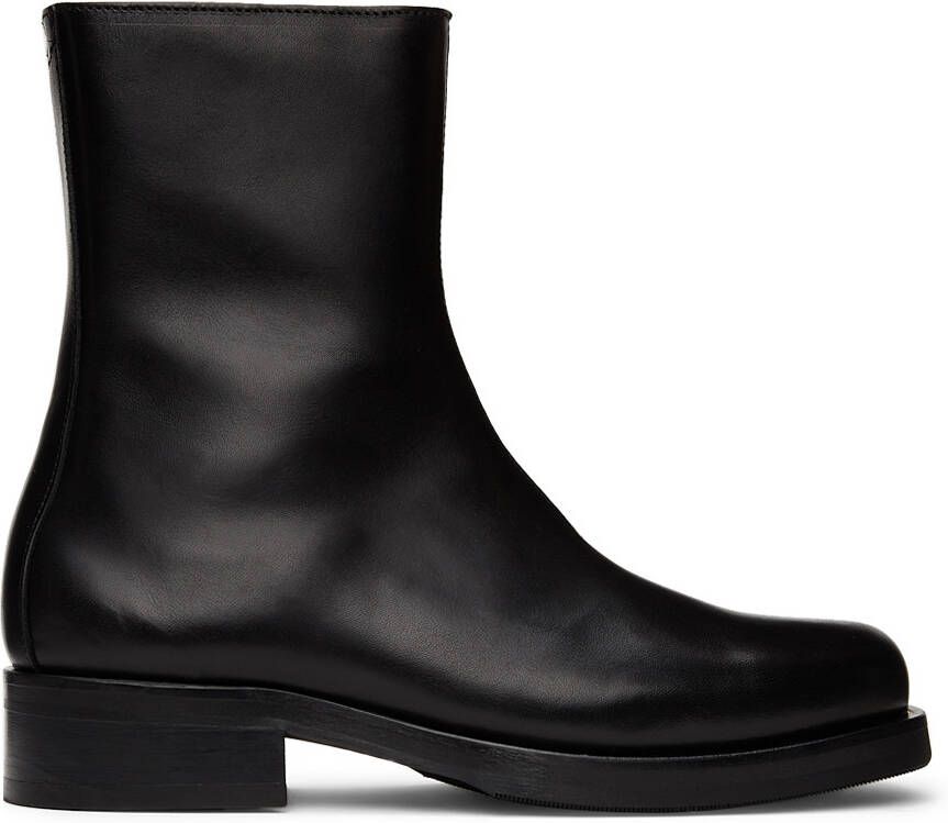 Our Legacy Black Leather Camion Ankle Boots - Picture 2