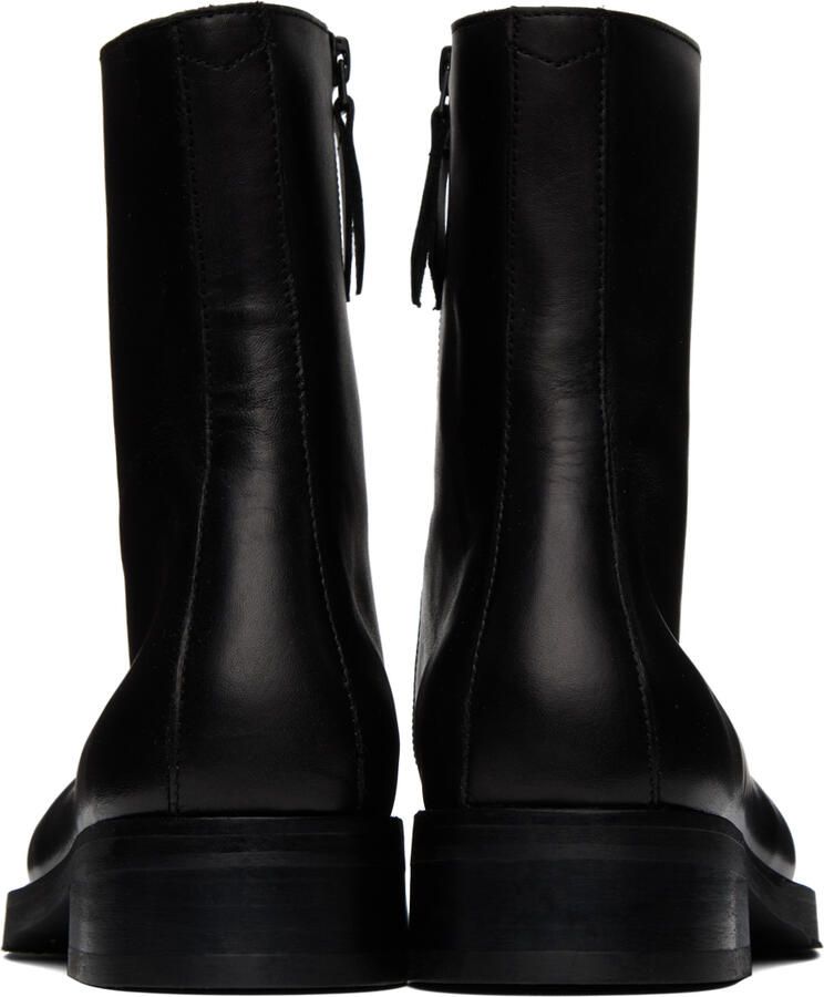 Our Legacy Black Leather Camion Ankle Boots