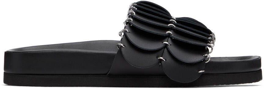 Paco Rabanne Black Pacoïo Flat Sandals - Picture 5