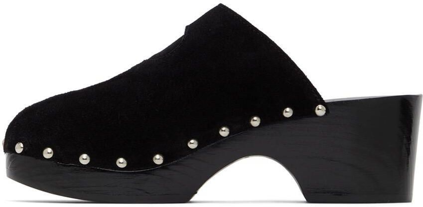 Paco Rabanne Black Suede Clogs - Picture 3
