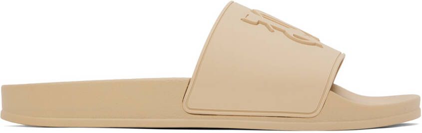 Palm Angels monogram-embossed slides Neutrals - Picture 4