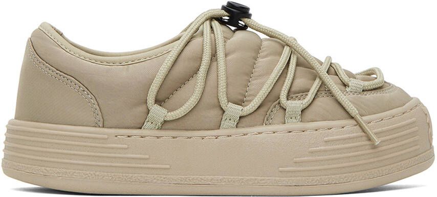 Palm Angels Beige Snow Puffed Sneakers - Picture 4