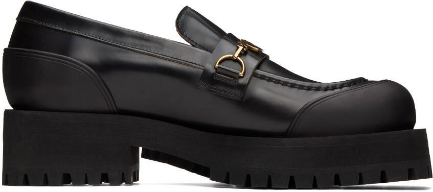 Palm Angels Black Brushed Loafers