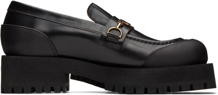 Palm Angels Black Brushed Loafers