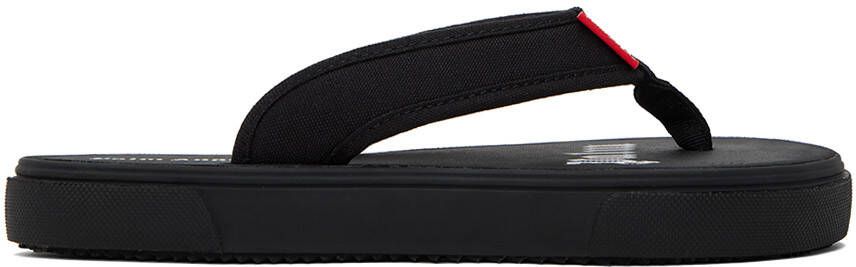Palm Angels Black Logo Flip Flops - Picture 5