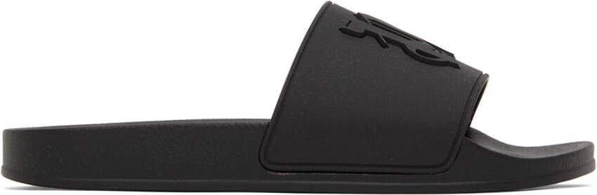 Palm Angels Black Monogram Slides - Picture 5