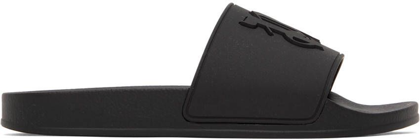 Palm Angels Black Monogram Slides - Picture 4