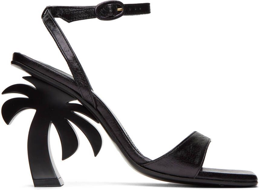 Palm Angels Black Palm Heeled Sandals