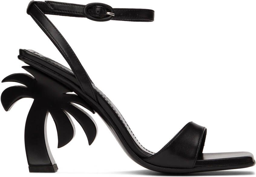 Palm Angels Black Palm Heels Sandals