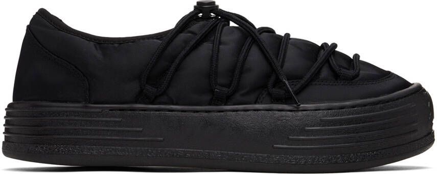 Palm Angels Black Snow Puffed Sneakers - Picture 5