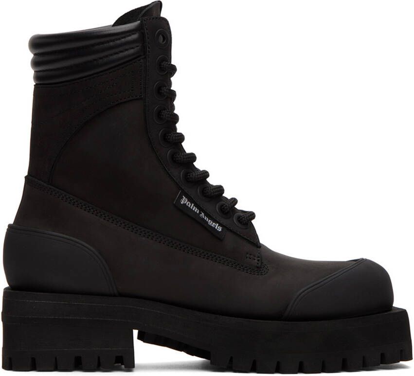 Palm Angels Black Stacked Ankle Boots