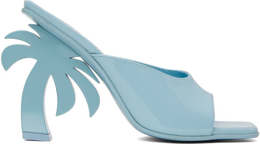 Palm Angels Blue Palm Mules - Picture 4