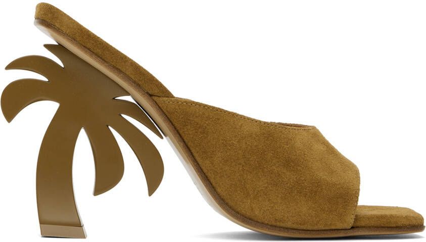 Palm Angels Brown Palm Mules - Picture 4