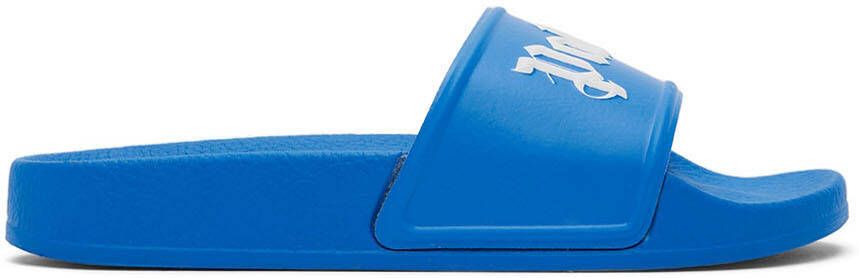 Palm Angels Kids Blue Pool Slides - Picture 4