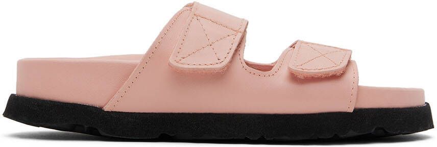 Palm Angels Kids Pink Logo Slides