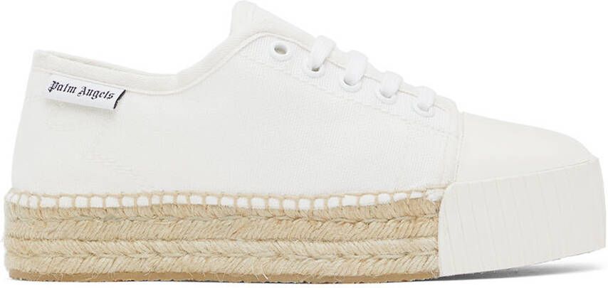 Palm Angels Off-White Lace-Up Espadrille Sneakers