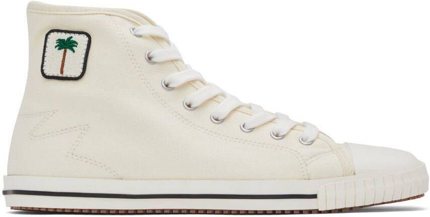 Palm Angels Off-White Vulcanized High-Top Sneakers
