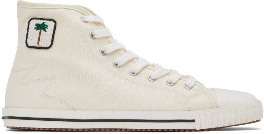 Palm Angels Off-White Vulcanized High-Top Sneakers
